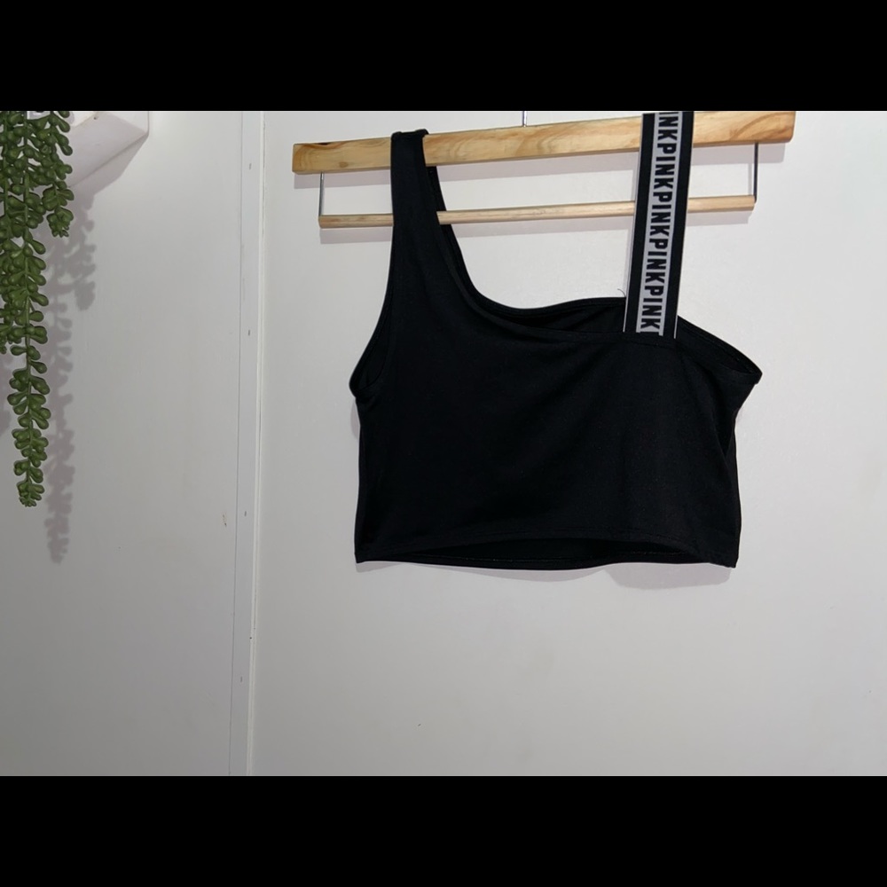 Pink sports bra